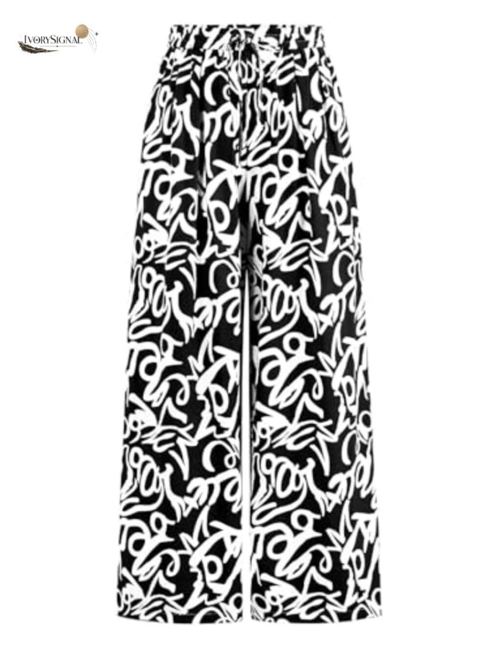 Women's High Waisted Wide Leg Palazzo Pants with Pockets - Floral Print